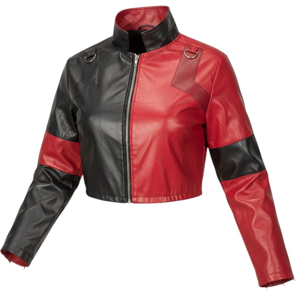 Spirit Suicide Squad Harley Quinn Jacket Womens XL Red Black Good Cosplay Biker